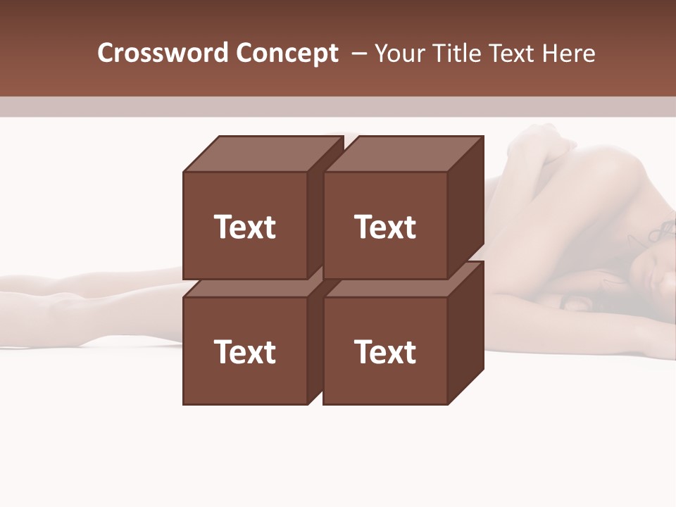 Caucasian Sensuality Pretty PowerPoint Template