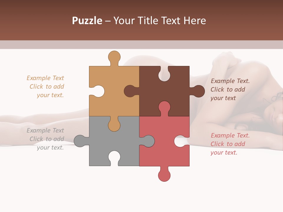 Caucasian Sensuality Pretty PowerPoint Template