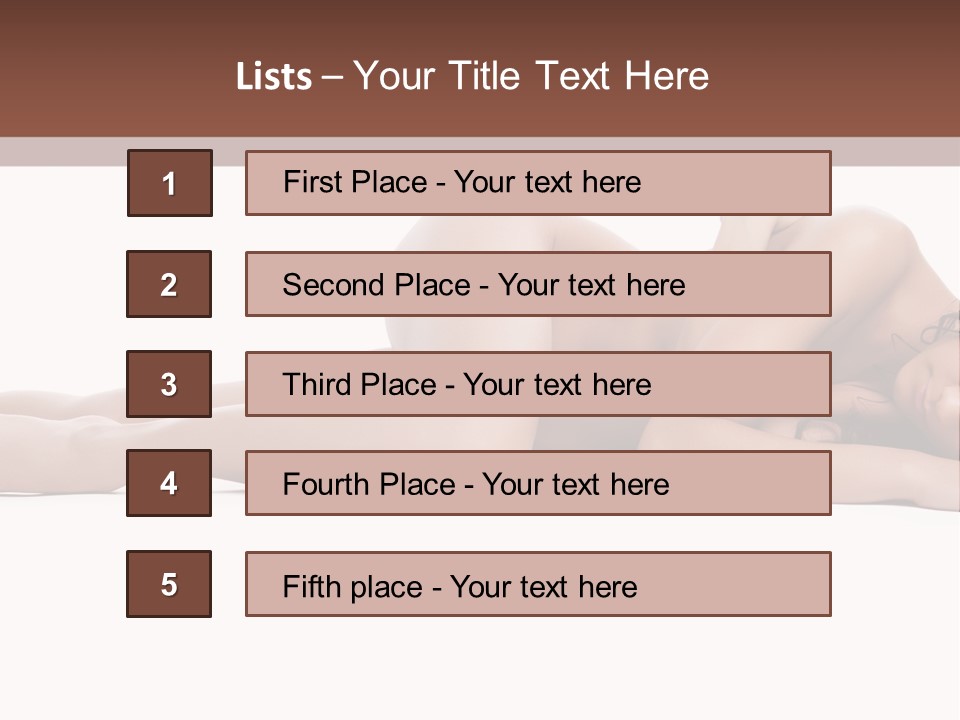 Caucasian Sensuality Pretty PowerPoint Template