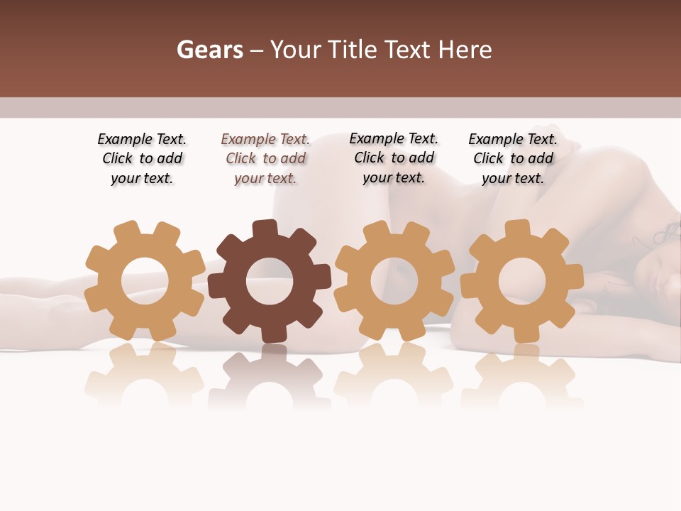 Caucasian Sensuality Pretty PowerPoint Template