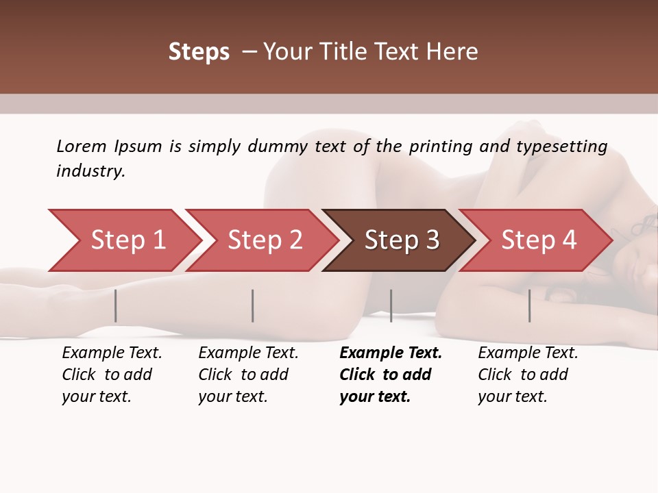 Caucasian Sensuality Pretty PowerPoint Template