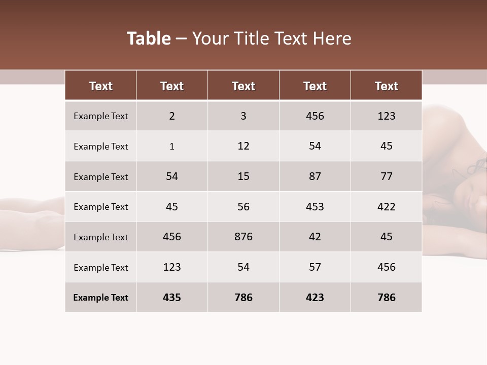 Caucasian Sensuality Pretty PowerPoint Template