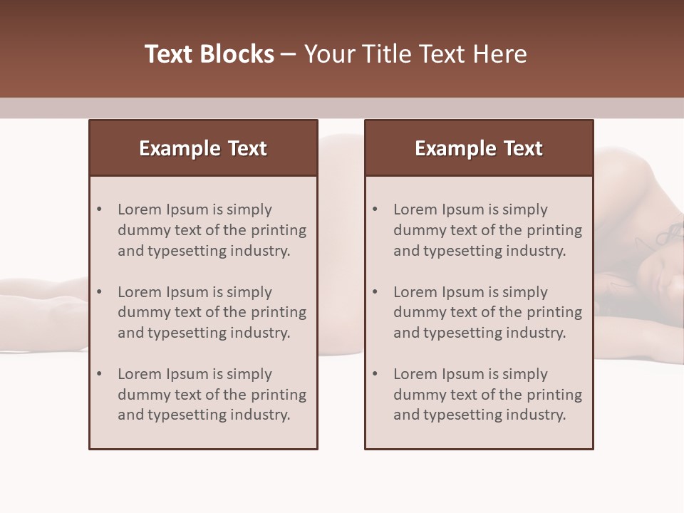 Caucasian Sensuality Pretty PowerPoint Template