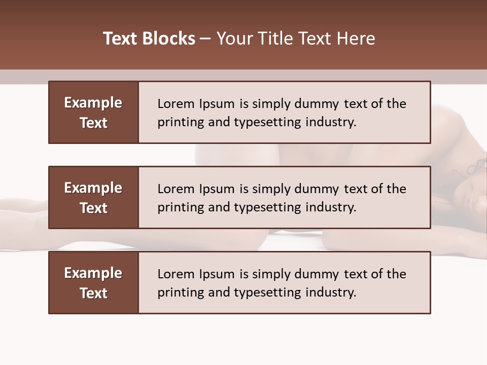 Caucasian Sensuality Pretty PowerPoint Template