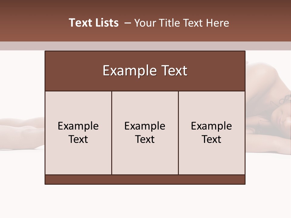 Caucasian Sensuality Pretty PowerPoint Template