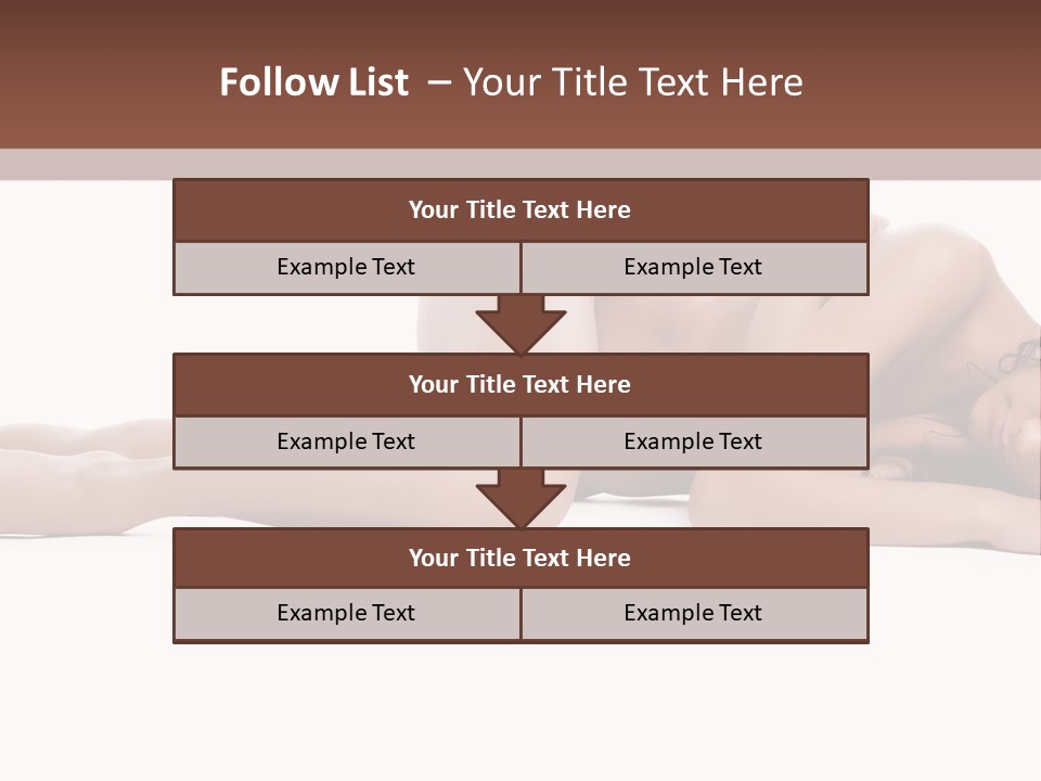 Caucasian Sensuality Pretty PowerPoint Template