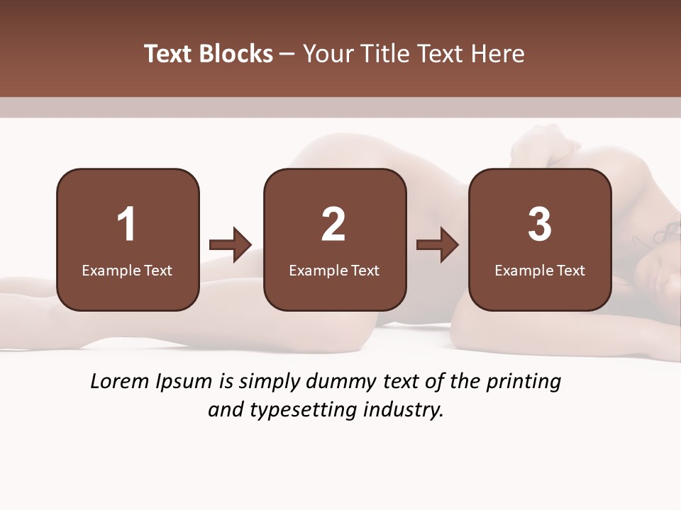 Caucasian Sensuality Pretty PowerPoint Template