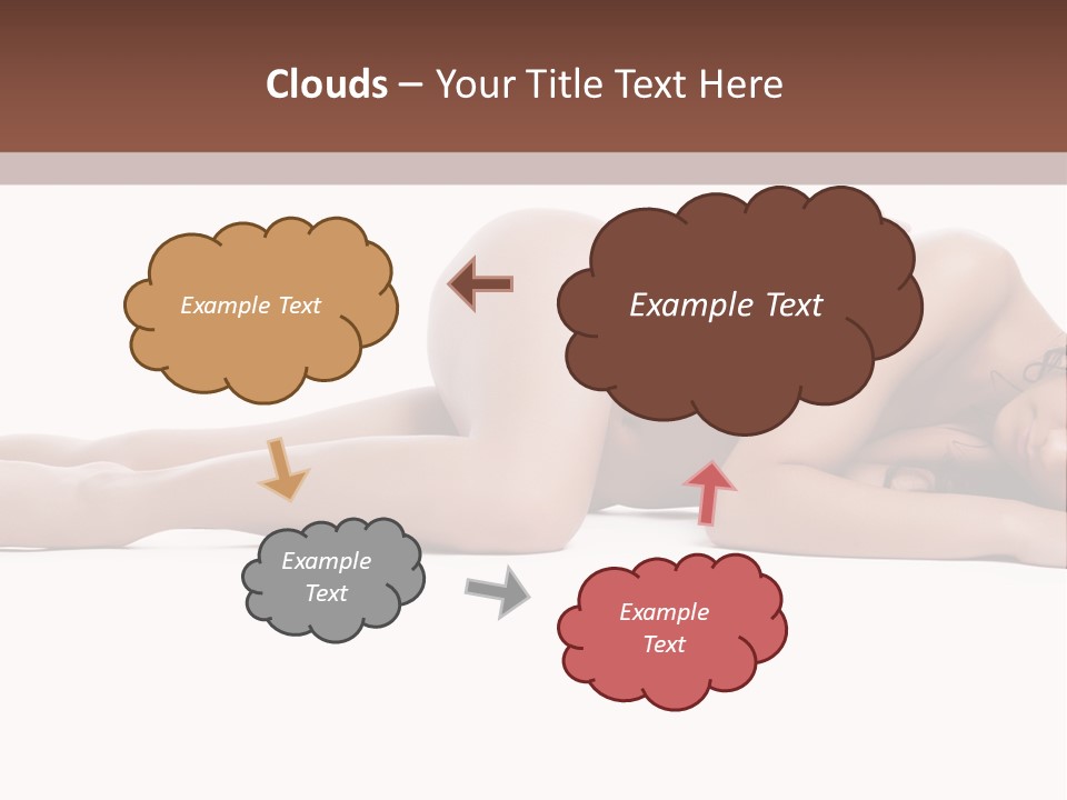 Caucasian Sensuality Pretty PowerPoint Template