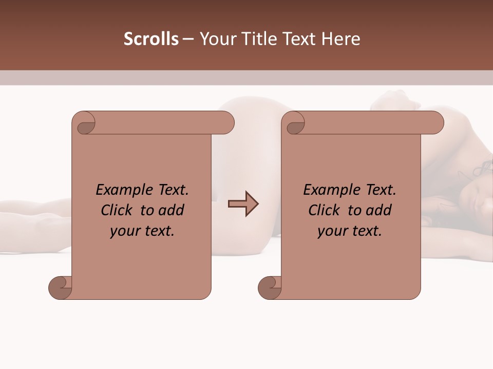 Caucasian Sensuality Pretty PowerPoint Template