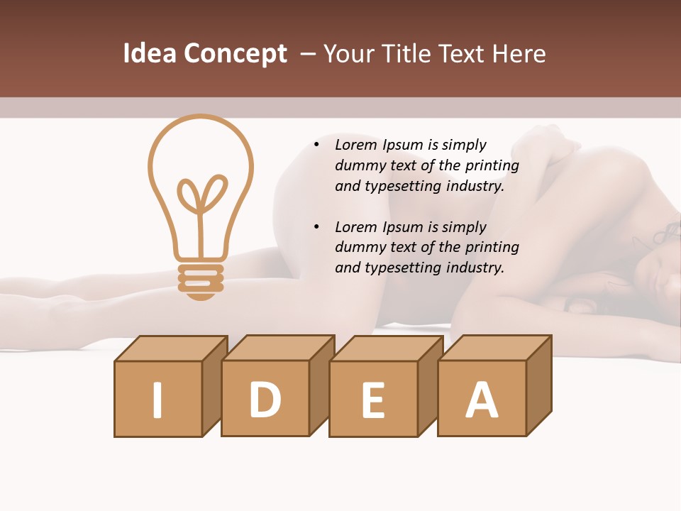 Caucasian Sensuality Pretty PowerPoint Template