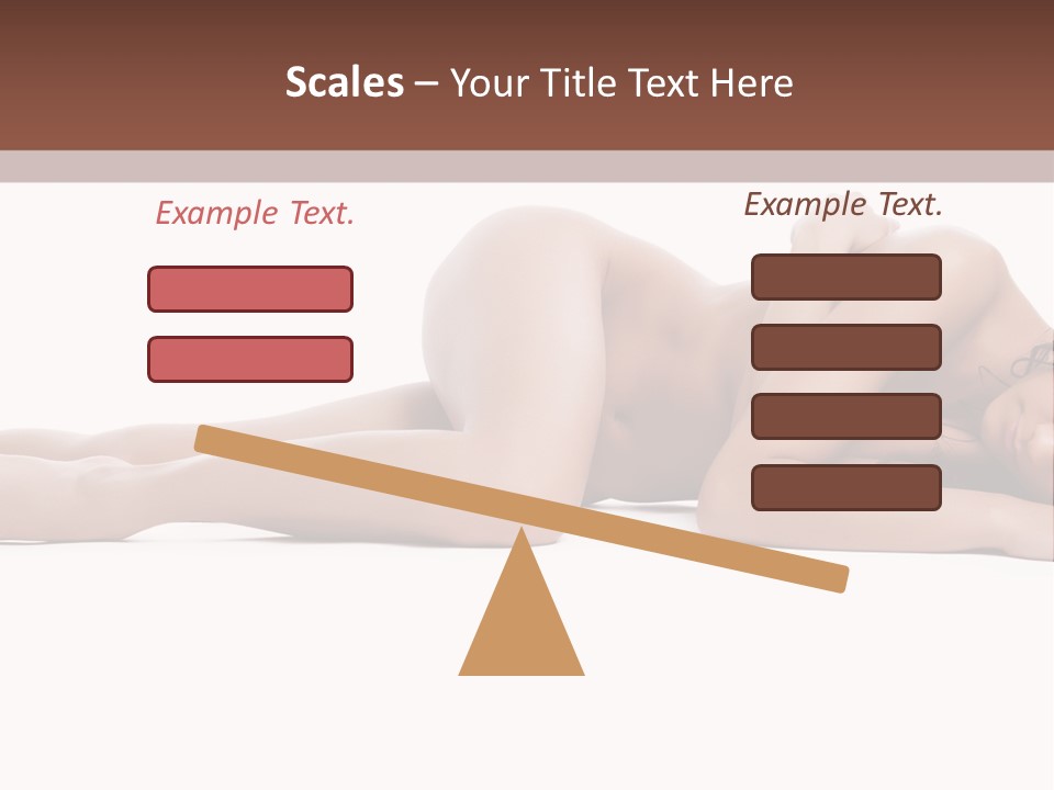 Caucasian Sensuality Pretty PowerPoint Template