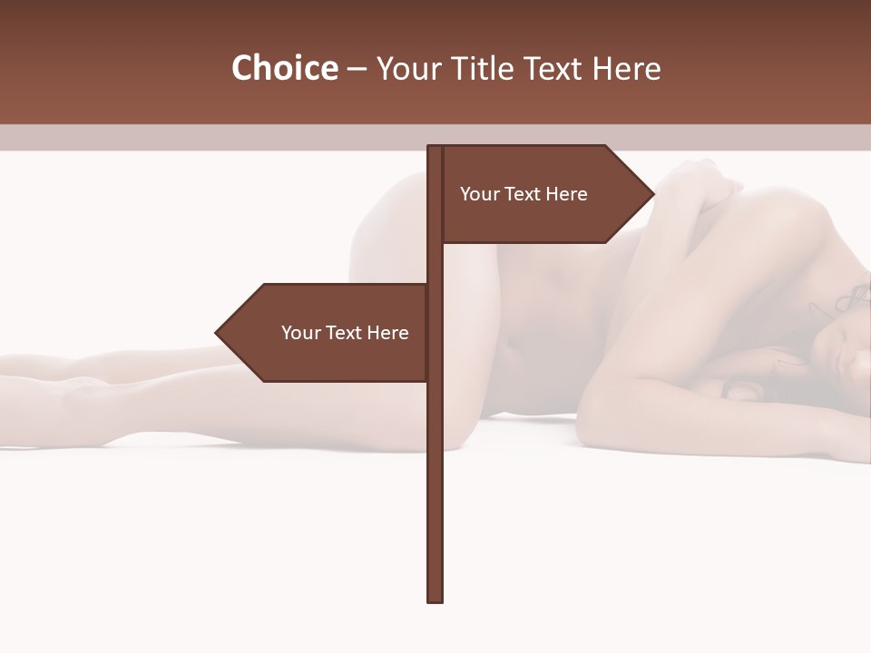 Caucasian Sensuality Pretty PowerPoint Template