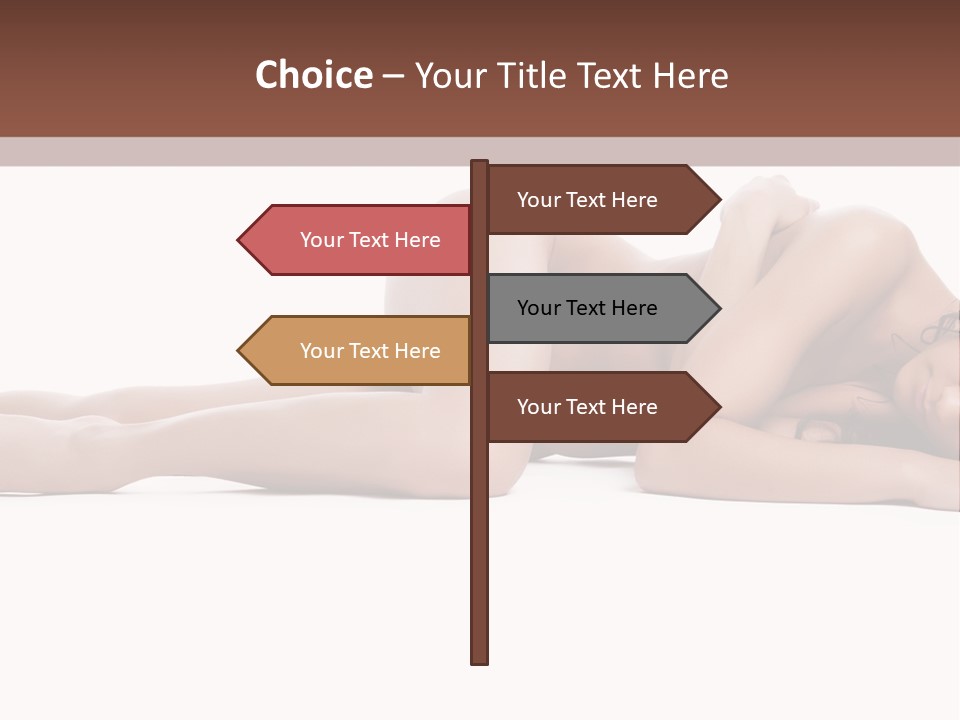 Caucasian Sensuality Pretty PowerPoint Template