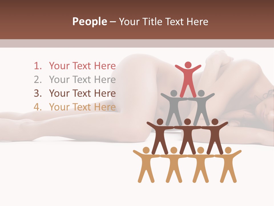 Caucasian Sensuality Pretty PowerPoint Template