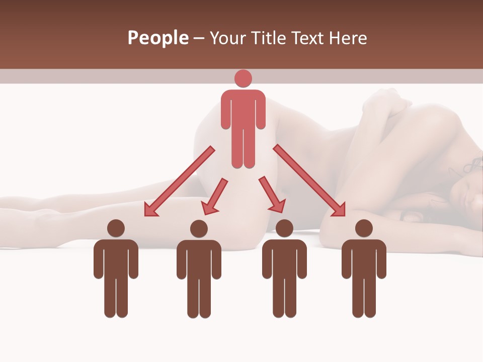 Caucasian Sensuality Pretty PowerPoint Template