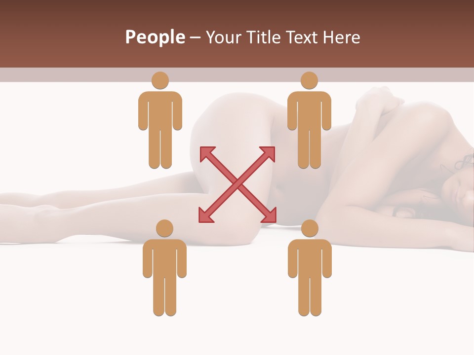 Caucasian Sensuality Pretty PowerPoint Template