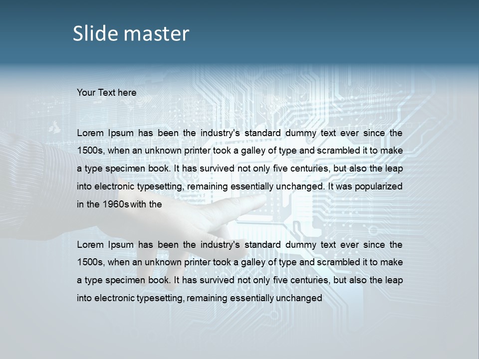 Blue Button Technology PowerPoint Template