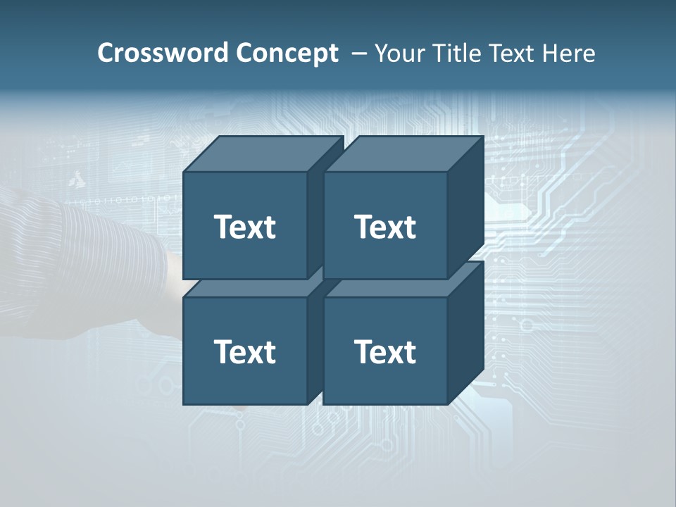 Blue Button Technology PowerPoint Template