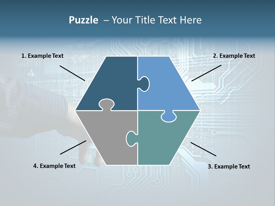 Blue Button Technology PowerPoint Template