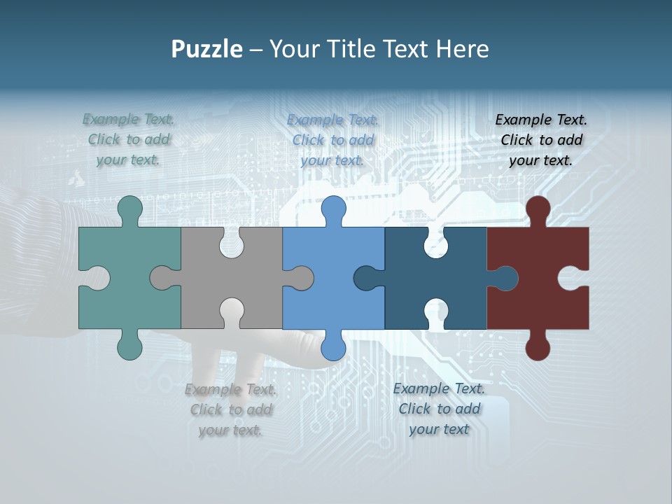 Blue Button Technology PowerPoint Template
