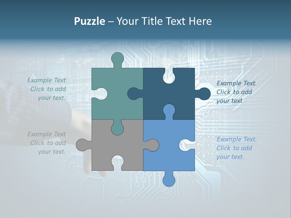 Blue Button Technology PowerPoint Template