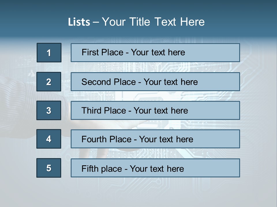 Blue Button Technology PowerPoint Template