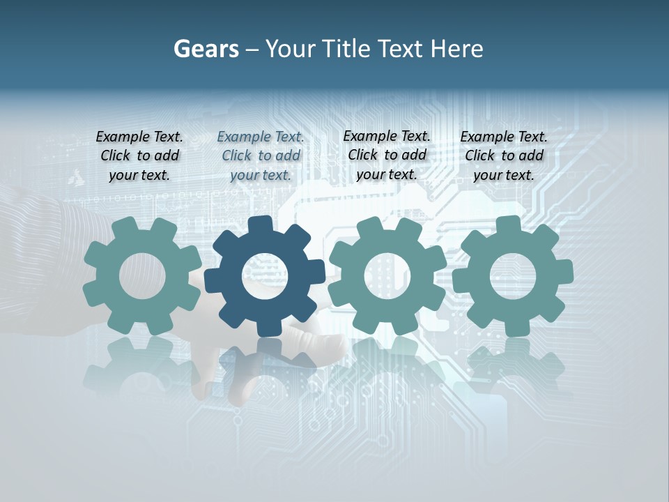 Blue Button Technology PowerPoint Template