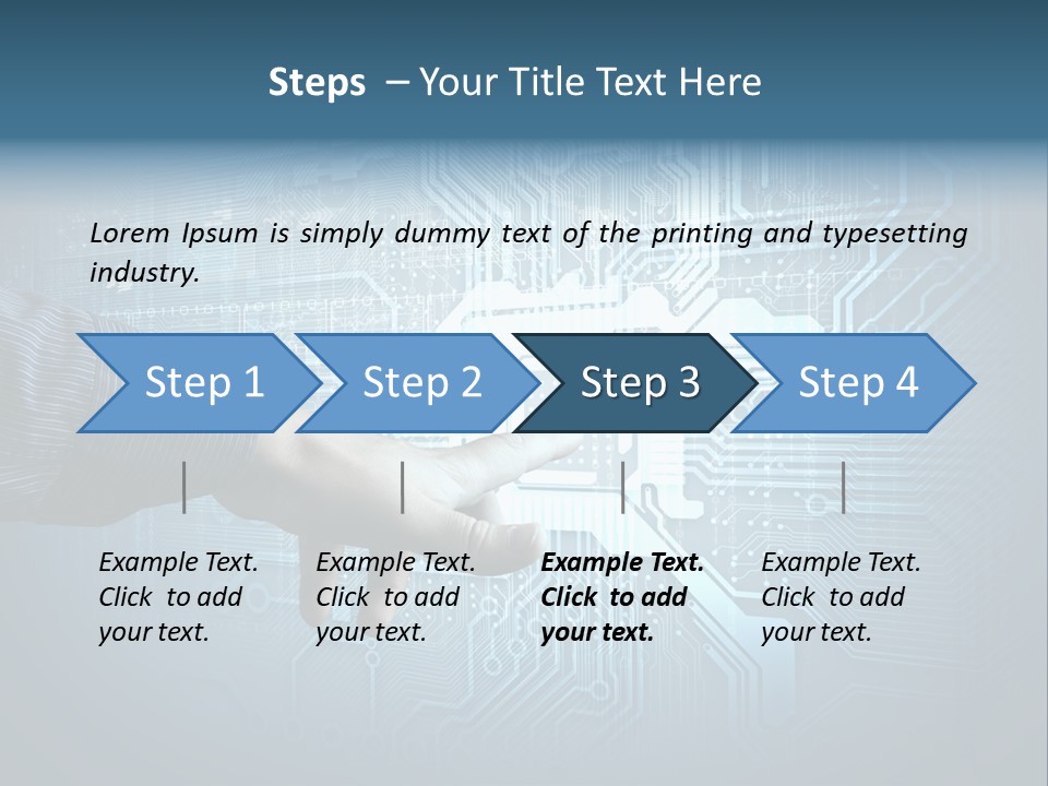 Blue Button Technology PowerPoint Template