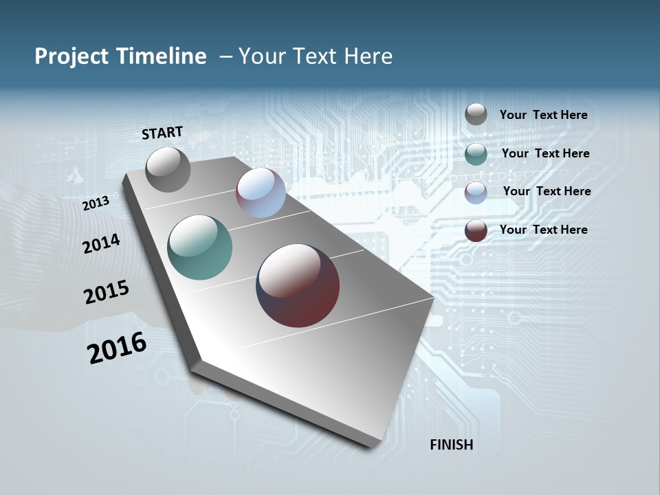 Blue Button Technology PowerPoint Template