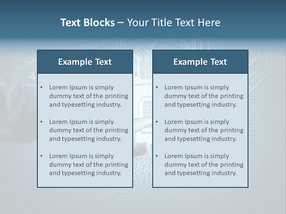 Blue Button Technology PowerPoint Template