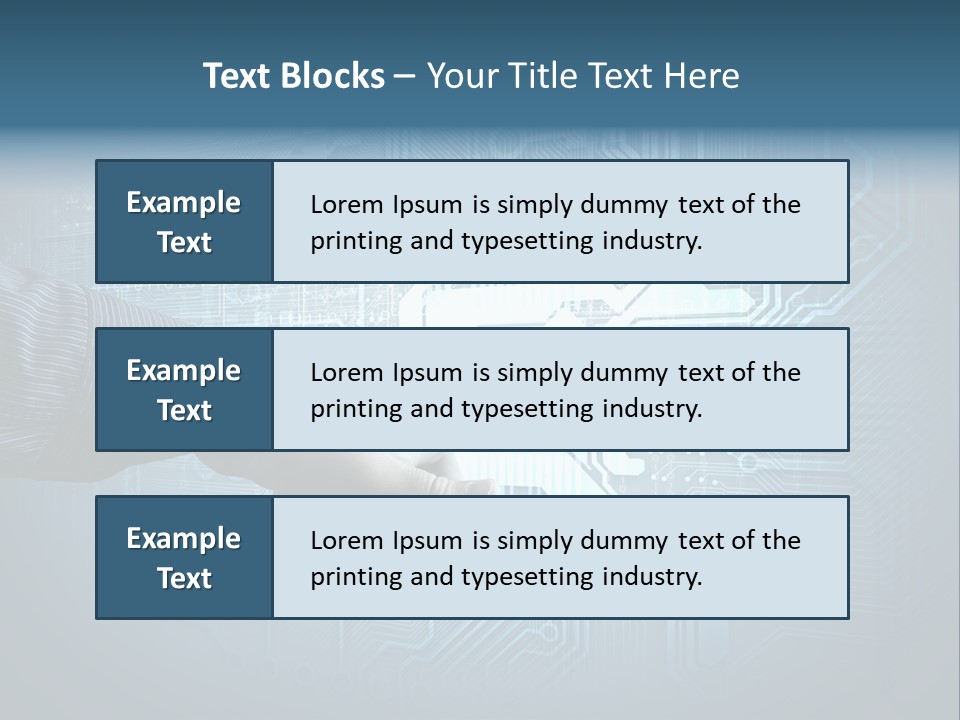 Blue Button Technology PowerPoint Template
