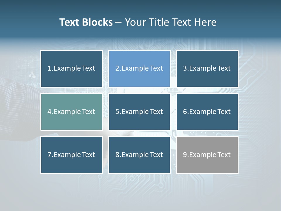 Blue Button Technology PowerPoint Template