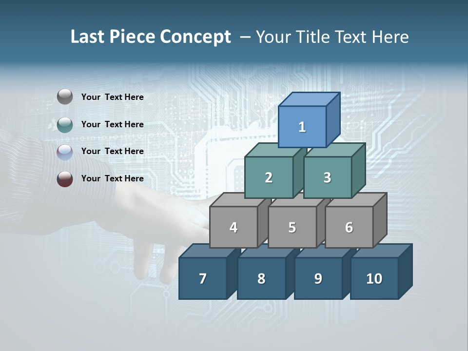 Blue Button Technology PowerPoint Template