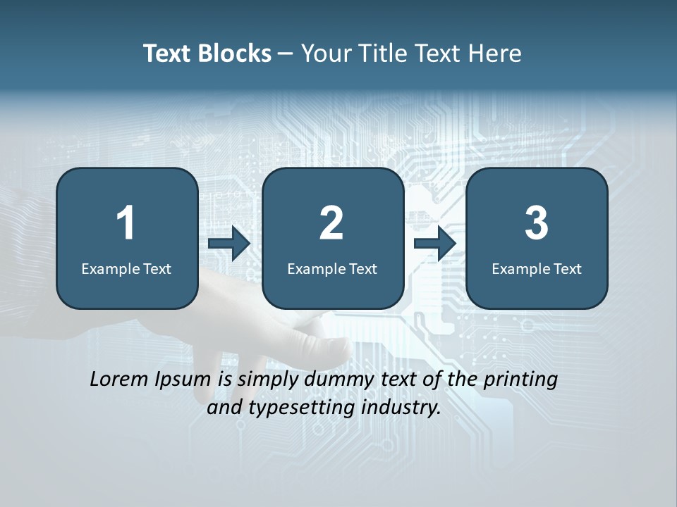 Blue Button Technology PowerPoint Template