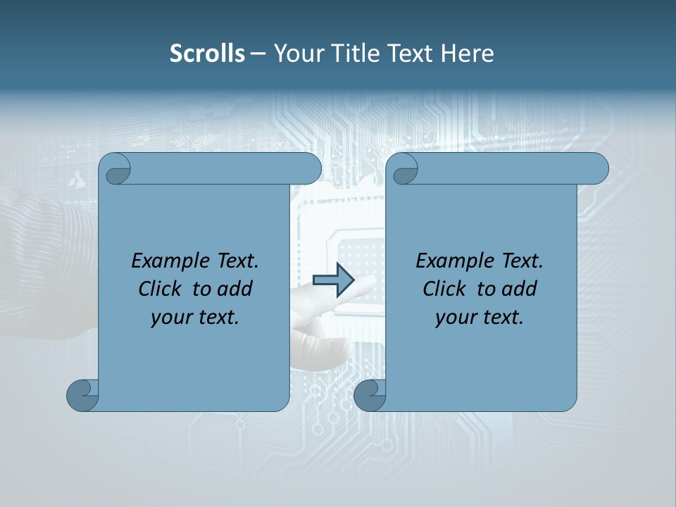 Blue Button Technology PowerPoint Template