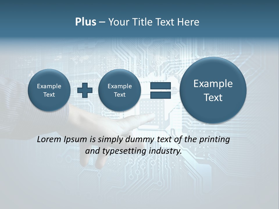 Blue Button Technology PowerPoint Template