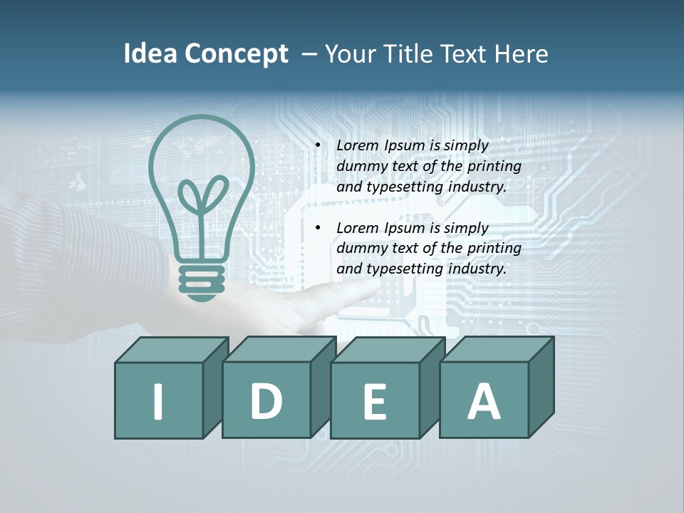 Blue Button Technology PowerPoint Template