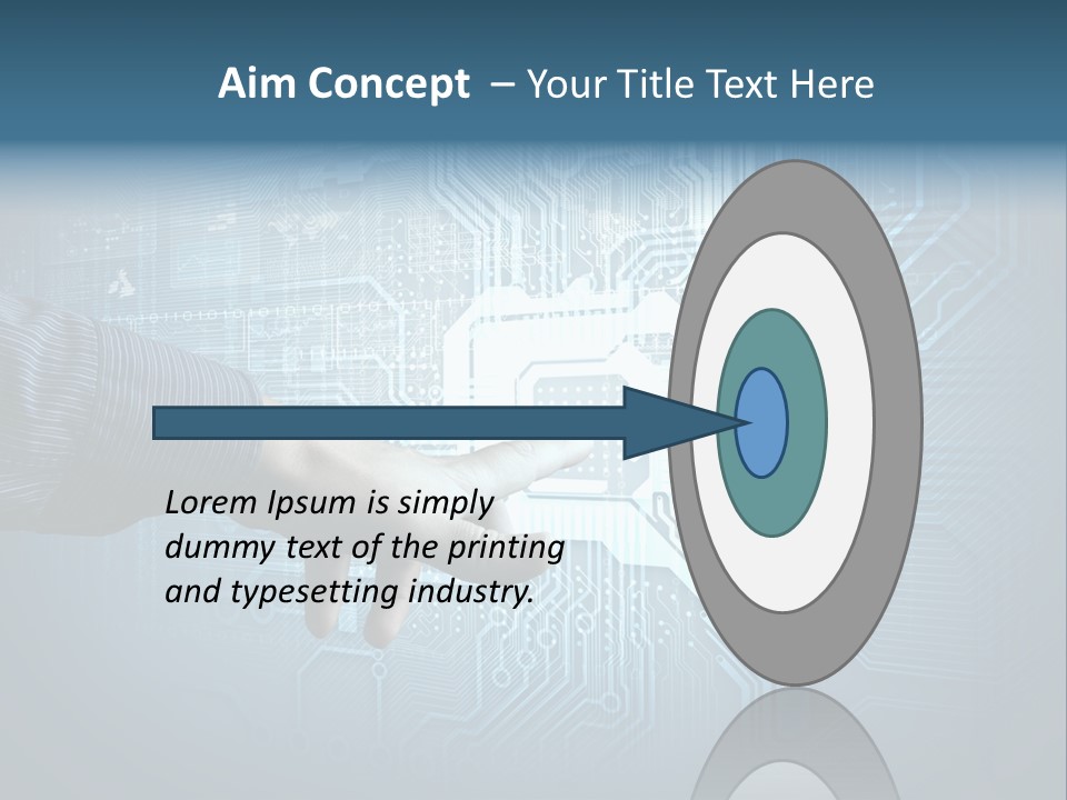 Blue Button Technology PowerPoint Template