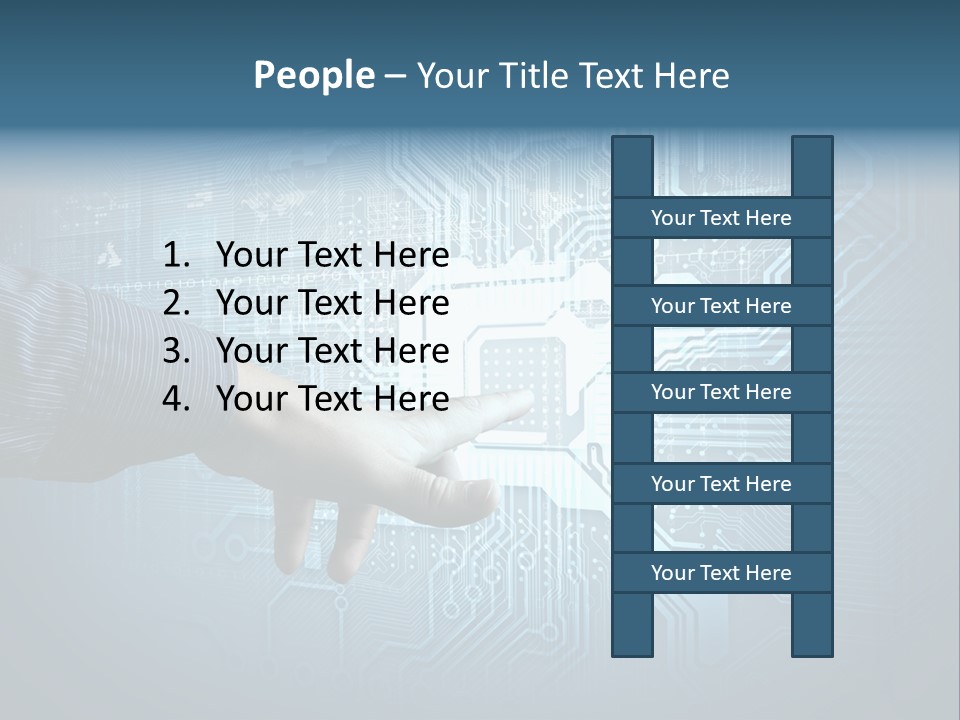 Blue Button Technology PowerPoint Template