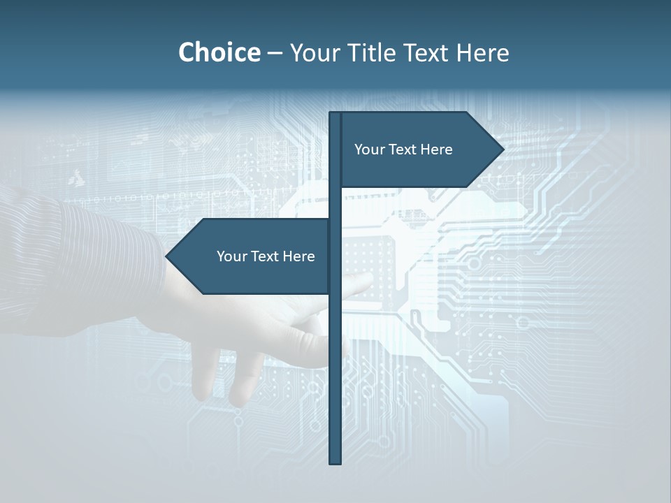 Blue Button Technology PowerPoint Template