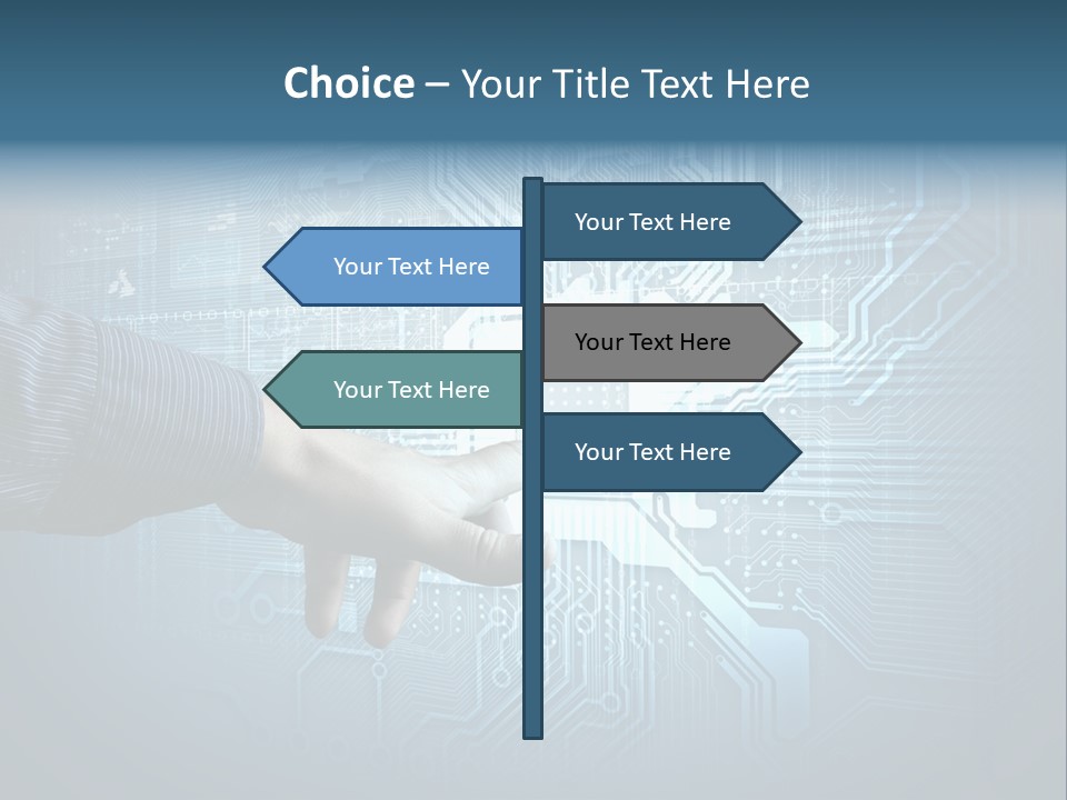 Blue Button Technology PowerPoint Template