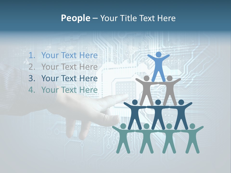 Blue Button Technology PowerPoint Template