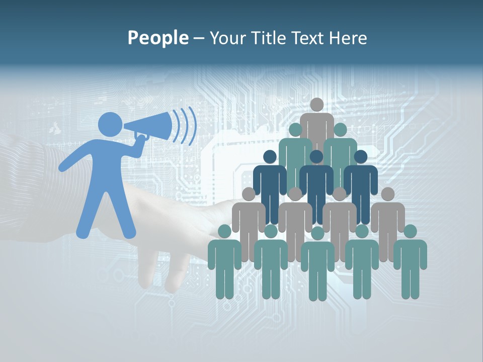 Blue Button Technology PowerPoint Template