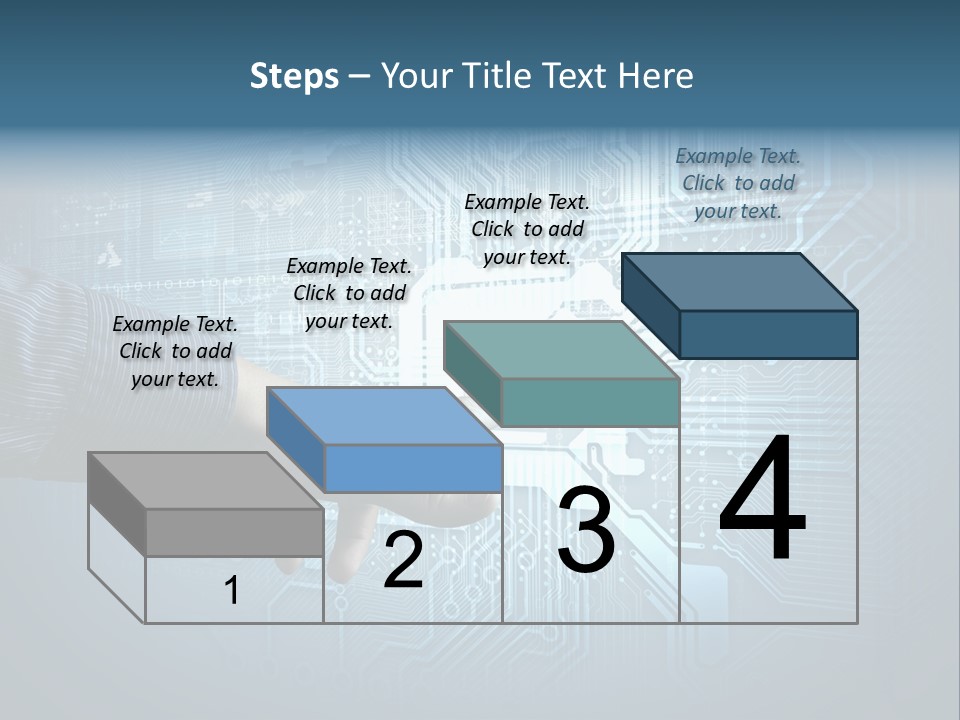 Blue Button Technology PowerPoint Template
