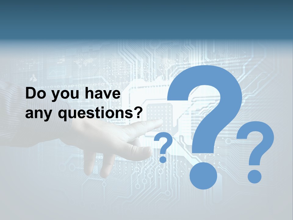 Blue Button Technology PowerPoint Template