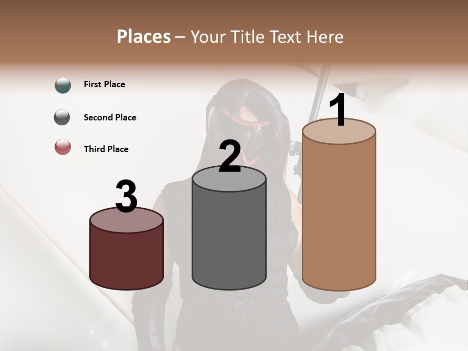 Paintball Fondblanc Masque PowerPoint Template