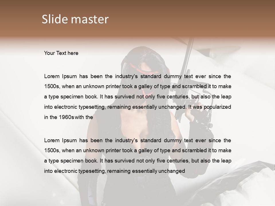 Paintball Fondblanc Masque PowerPoint Template