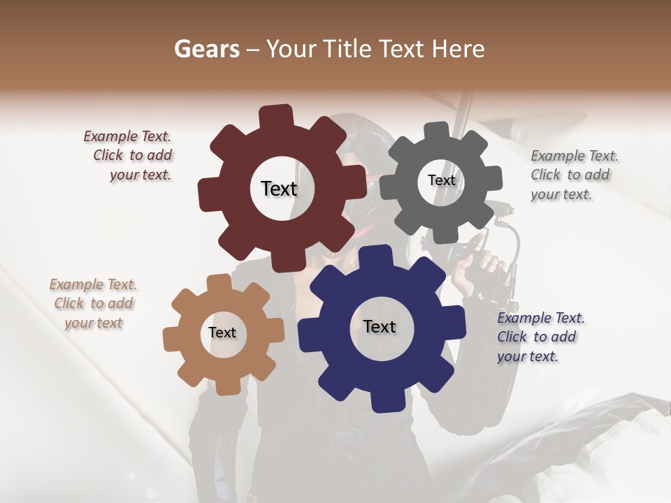 Paintball Fondblanc Masque PowerPoint Template