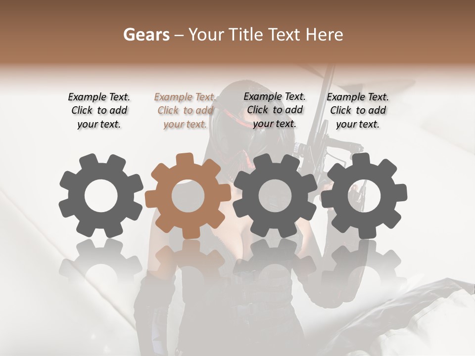 Paintball Fondblanc Masque PowerPoint Template