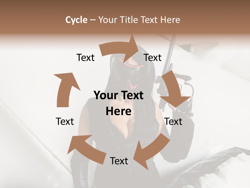 Paintball Fondblanc Masque PowerPoint Template